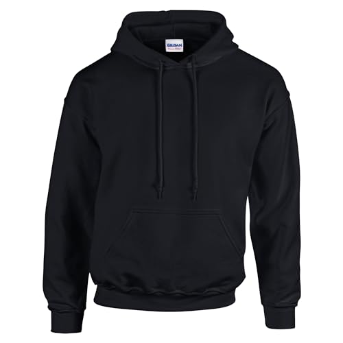 TICTEX Hoodie Herren by Gildan | Kapuzenpullover S - 5XL in vielen Farben | Heavy Blend Komfortable Passform Langlebig und Stilvoll | Ideal für den Alltag und Sport | Black, L von TICTEX