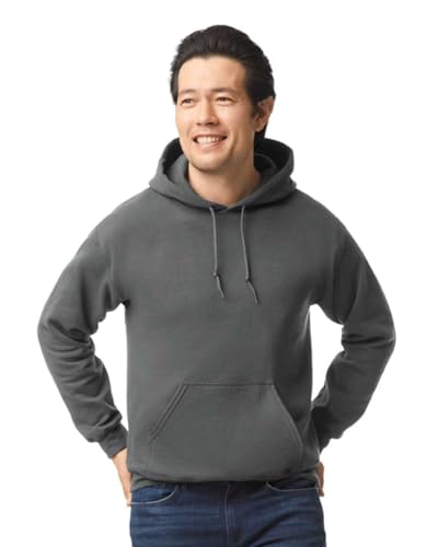 TICTEX Hoodie Herren by Gildan | Kapuzenpullover S - 5XL in vielen Farben | Heavy Blend Komfortable Passform Langlebig und Stilvoll | Ideal für den Alltag und Sport | Charcoal, M von TICTEX