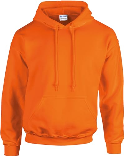 TICTEX Hoodie Herren by Gildan | Kapuzenpullover S - 5XL in vielen Farben | Heavy Blend Komfortable Passform Langlebig und Stilvoll | Ideal für den Alltag und Sport | Safety Orange, 4XL von TICTEX