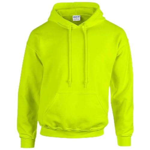 TICTEX Hoodie Herren by Gildan | Kapuzenpullover S - 5XL in vielen Farben | Heavy Blend Komfortable Passform Langlebig und Stilvoll | Ideal für den Alltag und Sport | Safety Green-Yellow, 4XL von TICTEX