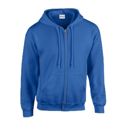 TICTEX Unisex Kapuzensweatjacke by Gildan | Heavy Blend Fleecejacke für Herren und Damen | Sweatjacke S-5XL mit Kapuze und Reißverschluss | Leichte Sommerjacke in vielen Farben | Royal, 5XL TICTEX Unisex Kapuzensweatjacke by Gildan | Heavy Blend Fleecejacke für Herren und Damen | Sweatjacke S-5XL mit Kapuze und Reißverschluss | Leichte Sommerjacke in vielen Farben | Royal, 5XL von TICTEX