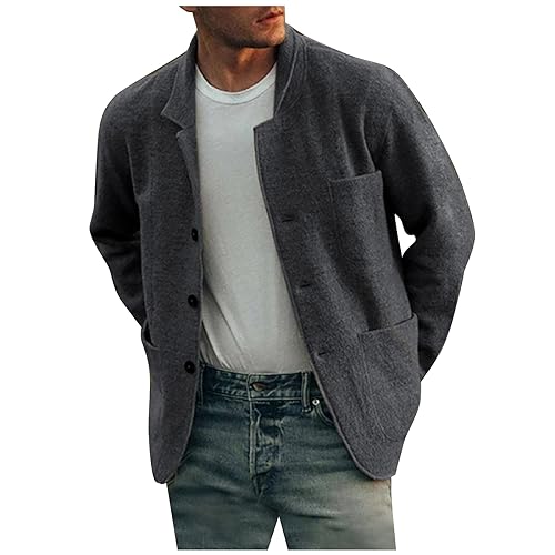 TIMELYE Strickjacke Herren Mit Kapuze Fleece Trachten Strickjacke Herren Leichte Trachtenjanker Für Herren Zipper Hoodie Jacke Herren Winter Men's Jackets Pullover & Strickjacken Für Herren von TIMELYE