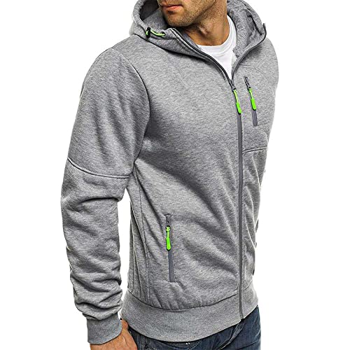 TIMELYE Wintermantel Beige Schwarz Winterjacke Regenjacke Jacke Herren Gürtel Jacke Wolle Wintermantel Herren Atmungsaktiv Wintermantel Herren Wintermantel(2-Gray,L) von TIMELYE