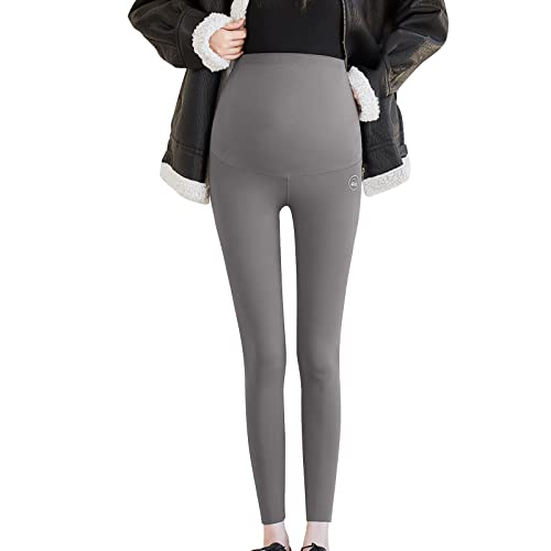 Umstandsleggings Thermo Fleece Hose Schwangerschaft Hosen Warme Leggings für Schwangere Umstandshose Schwangerschaftsleggings Schwangerschaftshose Winterhose Umstandsmode Gefüttert Leggings (A, M) von TIMIYUYU