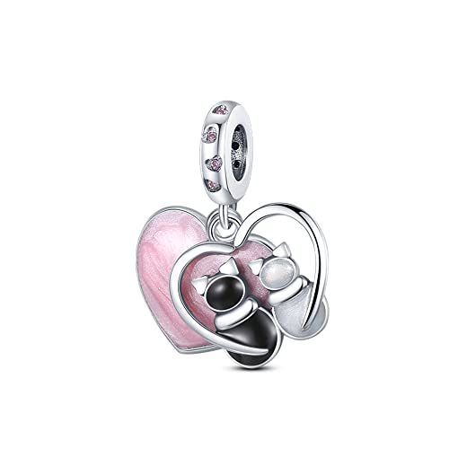 TINSLO Charm Anhänger Damen 925 Sterling Silber für Armband Charms Beads passend für Pandora Armband und Halskette, Kompatibel mit Europäischen Armbänder für Frauen Mädchen von TINSLO