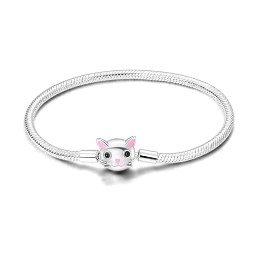 TINSLO Damen Armband 925 Sterling Silber, Armbänder mit Herz Verschluss Moments Schlangen Gliederarmband Armkette Valentinstag Muttertag Geburtstags Weihnachten Geschenk für Frauen Freundin Mama von TINSLO