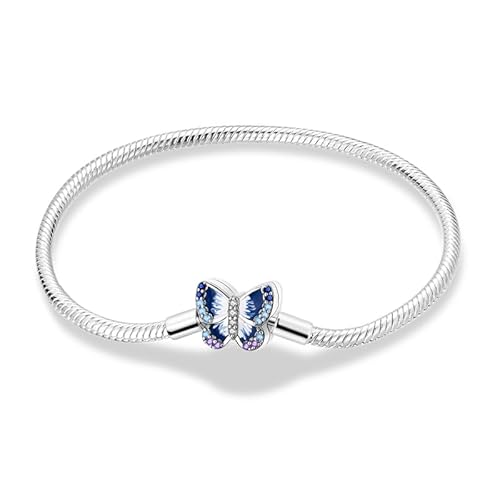 TINSLO Damen Armband 925 Sterling Silber, Armbänder mit Herz Verschluss Moments Schlangen Gliederarmband Armkette Valentinstag Muttertag Geburtstags Weihnachten Geschenk für Frauen Freundin Mama von TINSLO