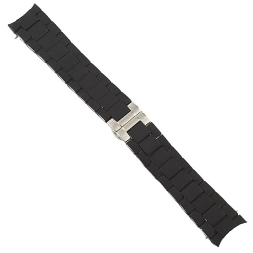 TINTAG Classic 20 23 mm Silikon-Armband aus massivem Edelstahl für Armani AR5858 5943 5941 5867 5981 Faltschließe, 20 mm, Achat von TINTAG