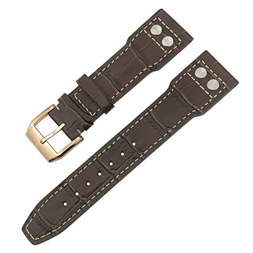 TINTAG Uhrenarmband für IWC IW3777 IW3270 Mark 18 Big Pilot's Watch Armband aus weichem Rindsleder, 20 mm, 21 mm, 22 mm, Lederarmband, 21 mm, Achat von TINTAG