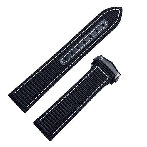 TINTAG Uhrenarmband für Omega Strap Seamaster 300 AT150, Stoffleder, Aqua Terra 150, Faltschließe, 20 mm, 22 mm, Nylon-Canvas-Uhrenarmband, 20 mm, Achat von TINTAG