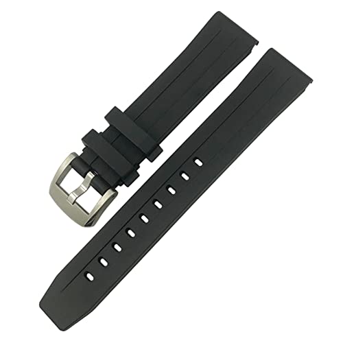 TINTAG Uhrenarmband für Tissot 1853 Seastar T120 T114, Gummi, Sport, Tauchen, Schwarz / Blau, weiches Uhrenarmband aus Silikongummi, 19 mm, 20 mm, 19 mm, Achat von TINTAG