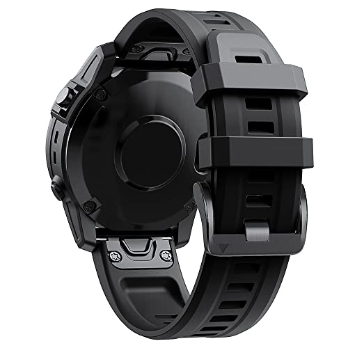 TIOYW Offizielles Silikon-Armband für Garmin Fenix 7, 7X, 6X, 6 Pro, 5X, 5 Plus, Epix 3, 3HR, Smartwatch, Band 22, 26 mm, Quickfit-Armband, 26mm Width, Achat von TIOYW