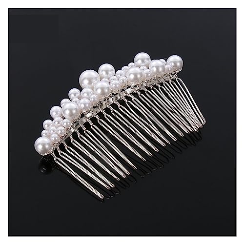 Mix Stil Elegante Kristall Perle Blume Haarschmuck Hochzeit Haarschmuck Haarkamm Braut Haarspangen Tiara Haarschmuck (Color : 23) von TIYGHI