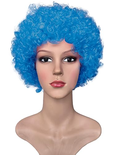 TMK Clown Perücke für Party Cosplay Karneval Halloween Multipack cond.5800 (Blau, 1 Stück) von TMK