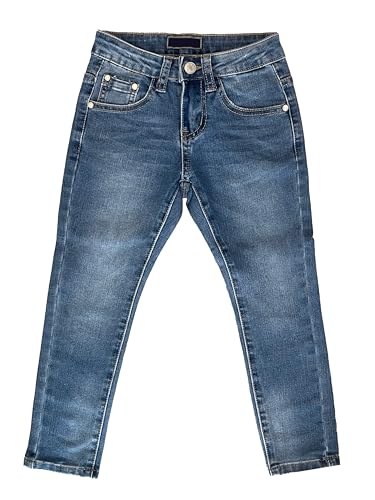 TMK Lange Jeans für Kinder, Jeanshose für Jungen mit elastischem Bund, Denim-Hose Blau Junior Mädchen (Code 2300), Jeans-2355, 12 Jahre von TMK