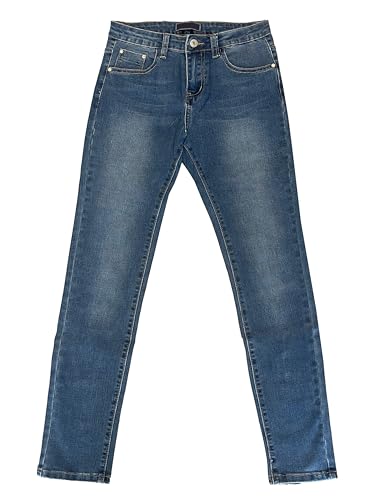 TMK Lange Jeans für Kinder, Jeanshose für Jungen mit elastischem Bund, Denim-Hose Blau Junior Mädchen (Code 2300), Jeans-2357, 12 Jahre von TMK