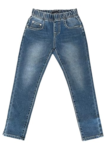 TMK Lange Jeans für Kinder, Jeanshose für Jungen mit elastischem Bund, Denim-Hose Blau Junior Mädchen (Code 2300), Jeans-2365, 12 Jahre von TMK