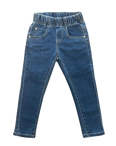 TMK Lange Jeans für Kinder, Jeanshose für Jungen mit elastischem Bund, Denim-Hose Blau Junior Mädchen (Code 2300), Jeans-m124, 12 Jahre von TMK