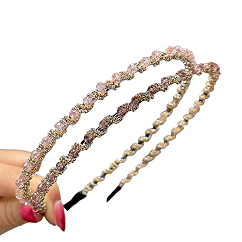 TOBILE Haarspangen, 6 Stück, süße Farbe, Kristall, handgefertigte Perlen, Haarspangen für Damen und Mädchen, modisch, einfach-rosa, lila von TOBILE