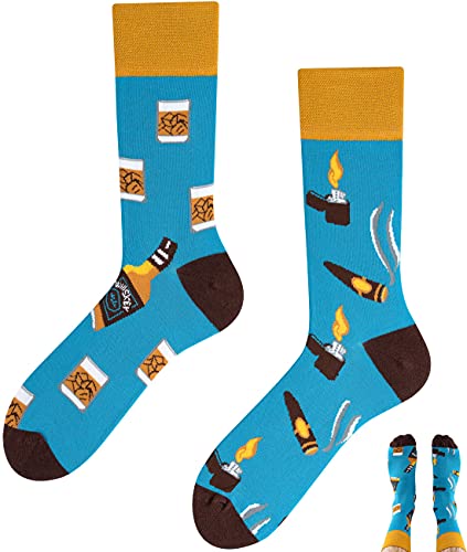 TODO Lustige Socken Herren und Damen, Coole Socken mit Motiv - Mehrfarbige, Bunte, Verrückte (39-42, Whiskey Socken) von TODO