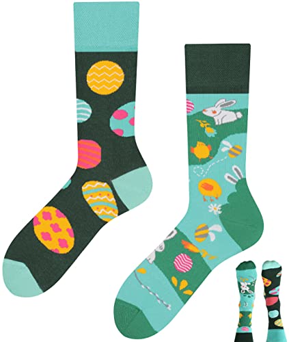 TODO Colours Socken Lustig mit Motiv für Herren und Damen - Lustige, Mehrfarbige, Verrückte (43-46, Ostersocken) von TODO