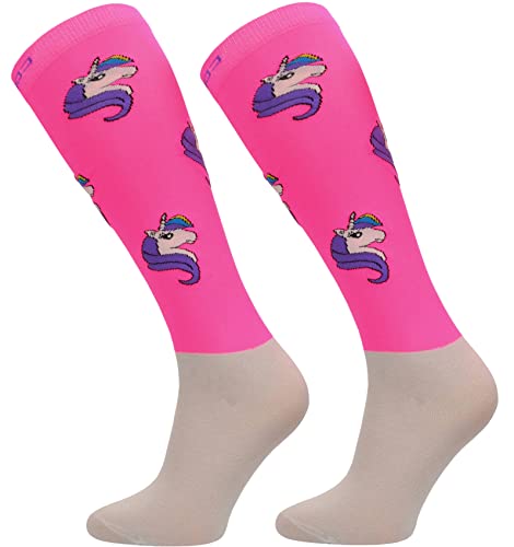 TODO Comodo Reitsocken Modern STPJM | Dünn Atmungsaktiv Reitstrümpfe Damen Herren Kinder Reiter Kniestrümpfe (STPJMw - UNICORN 04, 35-38) von TODO