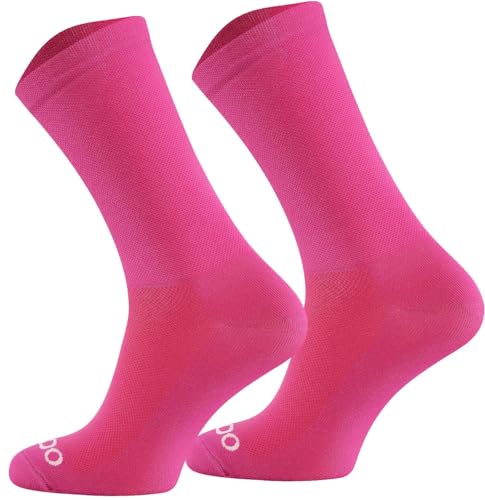 TODO Fahrradsocken Damen und Herren. Atmungsaktive Fahrrad Socken Damen, Radsocken Damen (Rennrad Socken Rosa 39-42) von TODO