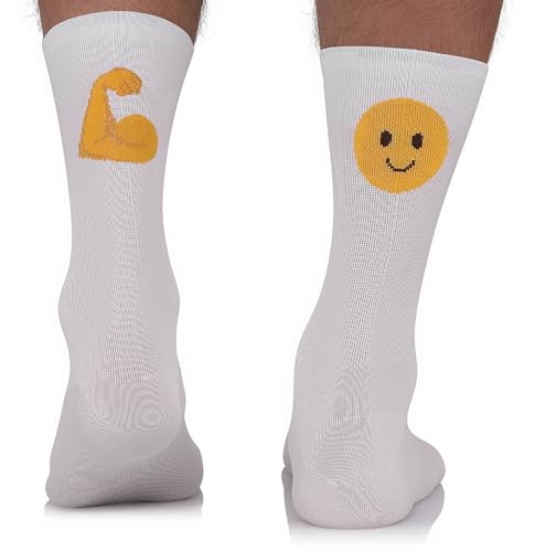 TODO Fahrradsocken Herren und Damen. Atmungsaktive Rennrad Socken. Motiv Fahrrad-Socken Herren, Radsocken Herren (Positive Emotionen, 43-46) von TODO