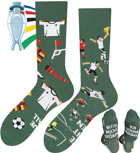 TODO Fussball Socken Männer, Deutschland Fußball Socken, Fussball Geschenke, Fanartikel Europameisterschaft, Fußballsocken Herren, Fussballsocken 43-46 von TODO