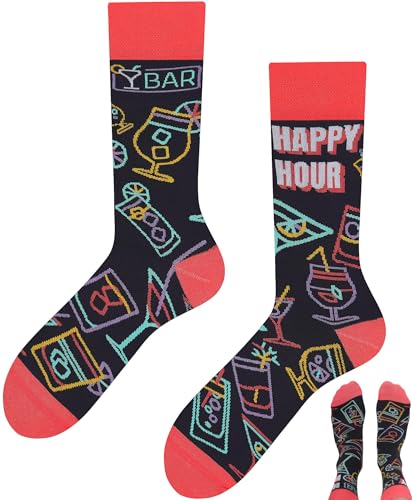 TODO Lustige Socken Damen und Herren, Coole Socken mit Motiv - Bunte, Mehrfarbige, Verrückte (39-42, Bar) von TODO