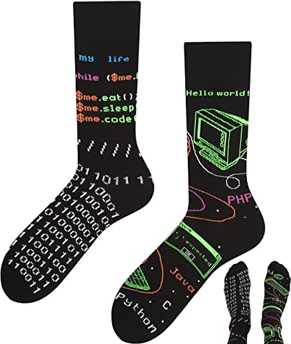 TODO Lustige Socken Damen und Herren, Coole Socken mit Motiv - Bunte, Mehrfarbige, Verrückte (39-42, Informatiker) von TODO