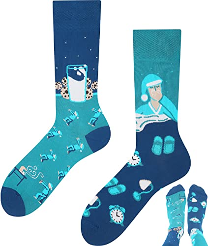 TODO Lustige Socken Damen und Herren, Coole Socken mit Motiv - Bunte, Mehrfarbige, Verrückte (43-46, Schlafen) von TODO