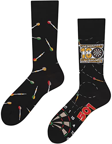 TODO Lustige Socken Herren und Damen, Coole Socken mit Motiv - Bunte, Mehrfarbige, Verrückte (39-42, Darts) von TODO