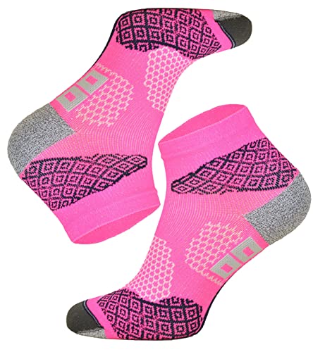 TODO RUNNING RAID - Quarter Laufsocken, Technisch, Anti-Blasen Polsterung, für Damen & Herren mit DryTex. Bunte Funktionssocken | Marathon | Trail | Joggen | Laufen | Running (39-42, Rosa) von TODO