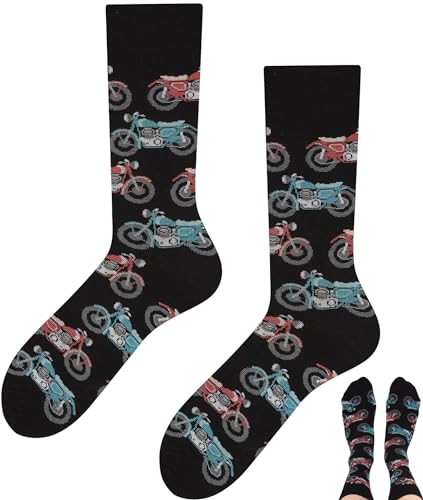 TODO Socken Motorrad Motiv, Geschenke für motorradfahrer, Motorrad Socken Lustig, Motorrad Geschenke für männer, Motorrad Socken Herren 39-42 von TODO