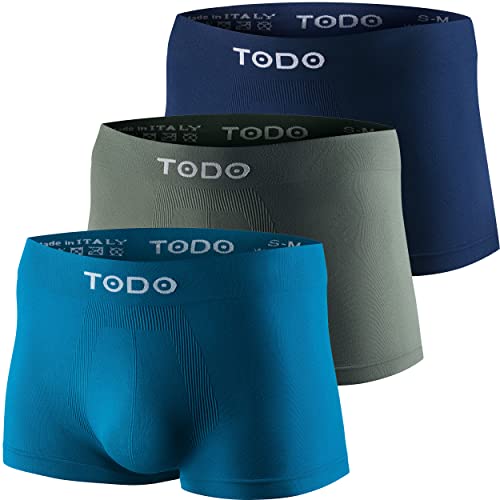 TODO Sport Boxershorts Herren (3er Pack) Elastisch Sportunterwäsche Boxer Männer, Atmungsaktiv, Leicht, ohne Scheuern (Mix, L/XL) von TODO