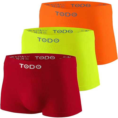 TODO Sport Boxershorts Herren (3er Pack) Elastisch Sportunterwäsche Boxer Männer, Atmungsaktiv, Leicht, ohne Scheuern (Mix CE PM ZT- L/XL) von TODO