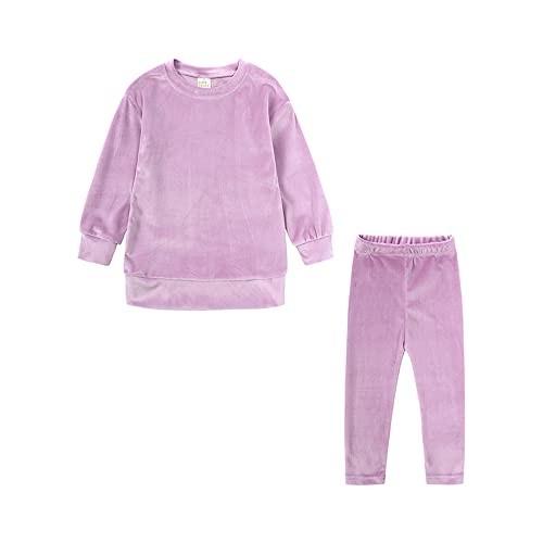 TOKYMOON 2er Kinder Jogginganzug Mädchen Sweatshirt Hosen Set Kleidung für Kinder Mädchen Trainingsanzug Jogginganzug Sport Set Bekleidungsset Sportanzug Kinder Trainingsanzug Set von TOKYMOON