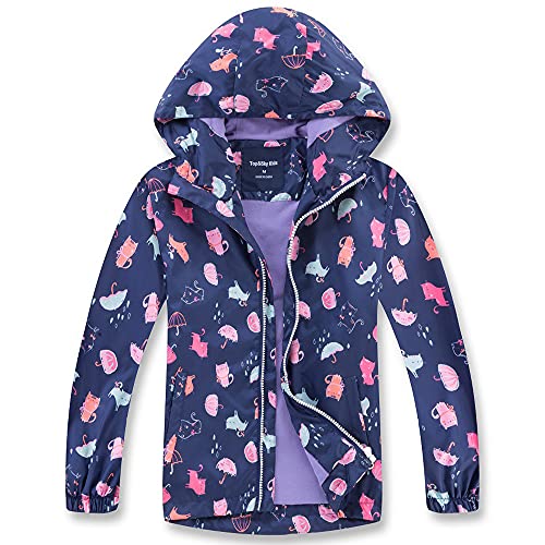 TOKYMOON Mädchen Regenjacke Wasserdicht Jacke Übergangsjacke Regenjacke mit Fleece Fütterung Warm Winddicht Atmungsaktiv Wanderjacke Outdoorjacke Softshelljacke Kinder Lila 1 134-140 von TOKYMOON