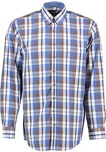 TOM COLLINS Herren Hemd Langarm Freizeithemd mit Button-Down Kragen Izuda, Größe:43/44, Farbe:Jeans von TOM COLLINS