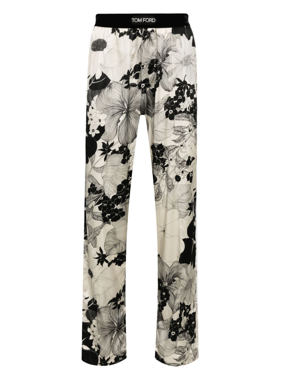 TOM FORD Pyjama-Hose mit botanischem Print - Nude von TOM FORD