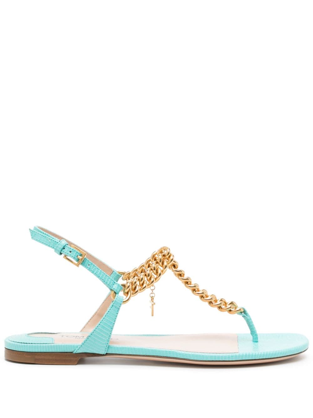 TOM FORD Flache Sandalen mit Kettendetail - Blau von TOM FORD