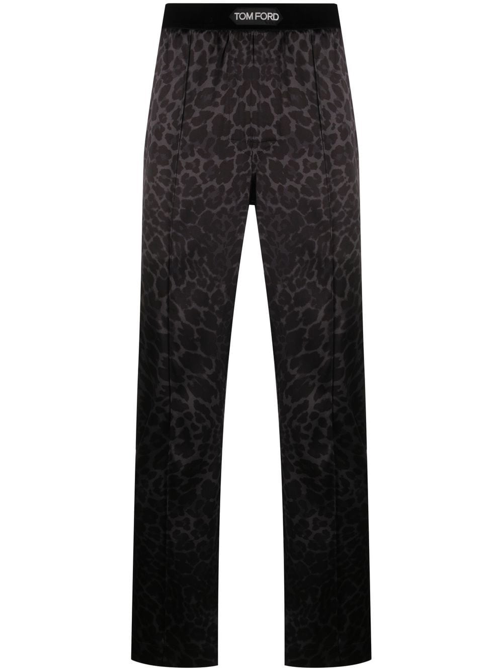 TOM FORD Pyjama-Hose mit Leoparden-Print - Schwarz von TOM FORD