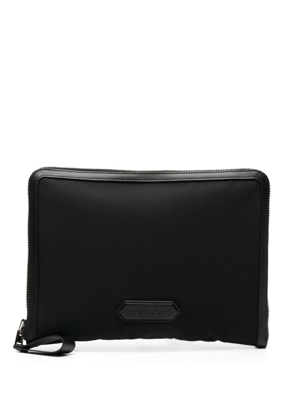 TOM FORD Laptoptasche mit Logo-Patch - Schwarz von TOM FORD