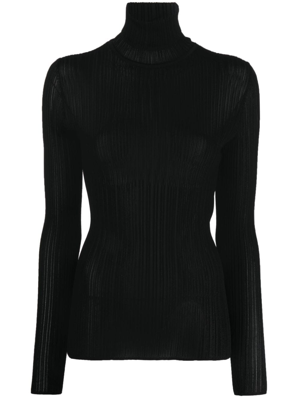 TOM FORD Gerippter Rollkragenpullover - Schwarz von TOM FORD