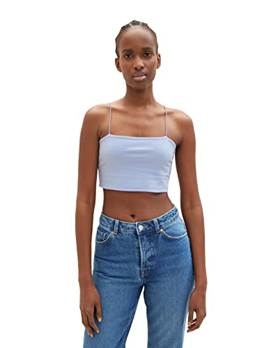 TOM TAILOR Denim Damen 1036543 Basic Bandeau Top, 12819-Parisienne Blue, M von TOM TAILOR Denim