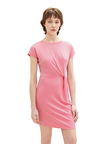 TOM TAILOR Denim Damen 1036600 Jerseykleid mit Knotendetail, 31685-Fresh Pink, M von TOM TAILOR Denim