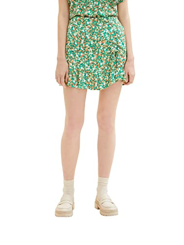 TOM TAILOR Denim Damen 1036626 Blumenrock mit Volant, 31953-Green Flower Print, XL TOM TAILOR Denim Damen 1036626 Blumenrock mit Volant, 31953-Green Flower Print, XL von TOM TAILOR Denim