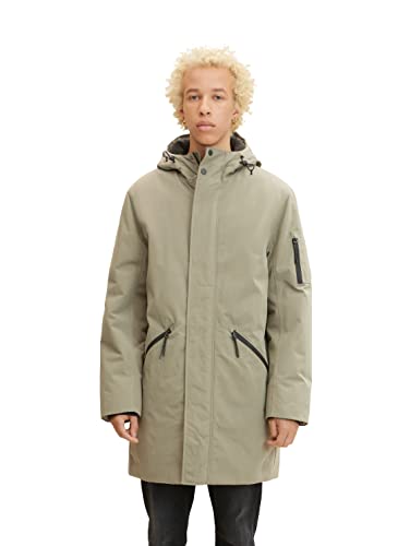 TOM TAILOR Denim Herren Parka mit Kapuze 1032431, 10415 - Dusty Olive Green, M von TOM TAILOR Denim