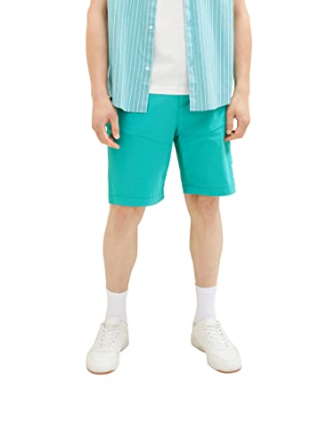 TOM TAILOR Denim Herren Relaxed Fit Tech Shorts mit Stretch, 31044 - deep Turquoise, XXL von TOM TAILOR Denim